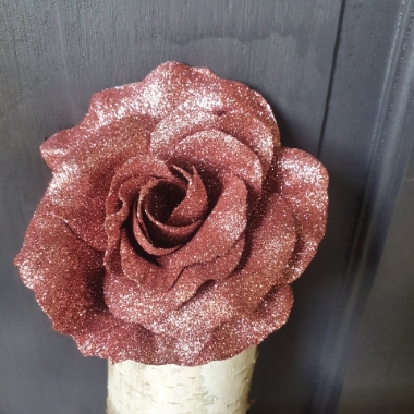 pink glitter rose